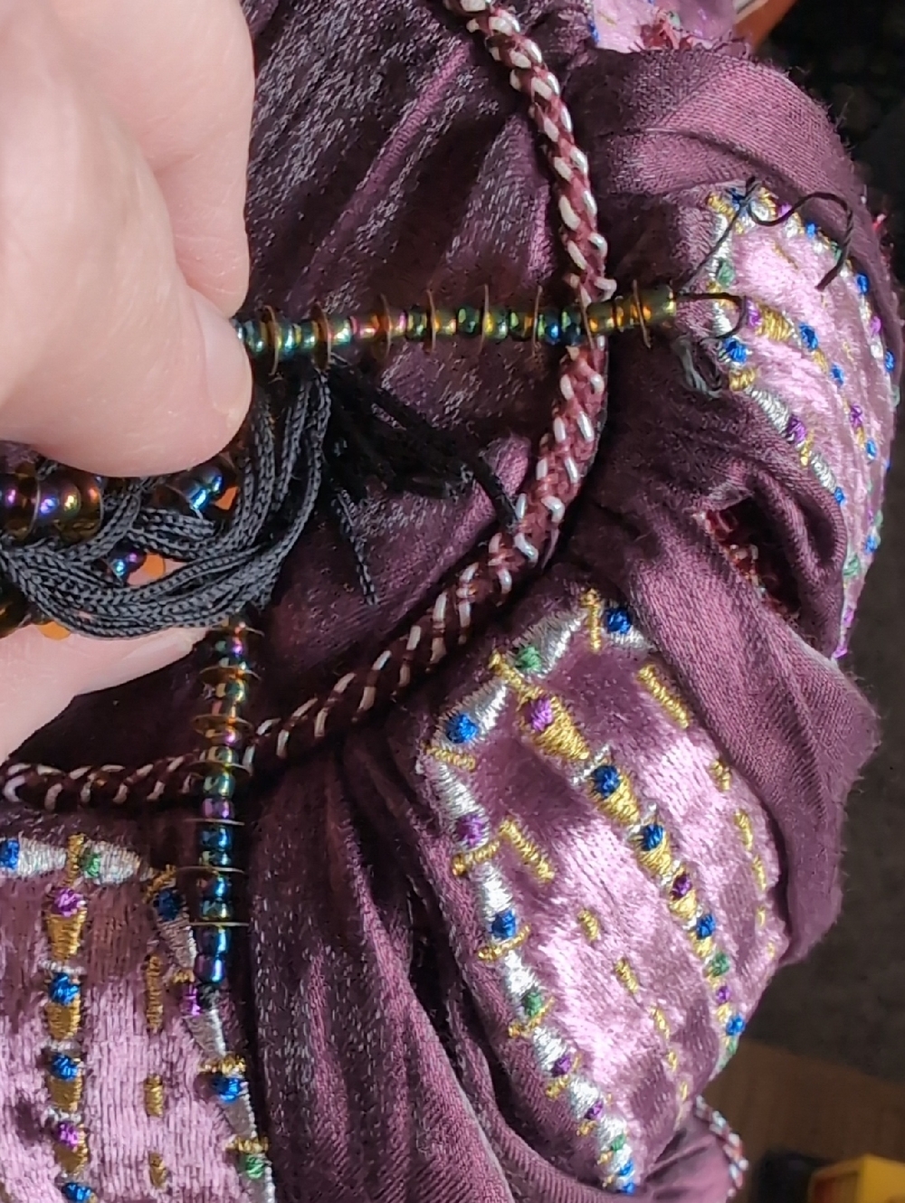 Warner Bros. Purple Embroidered Hobo Bag - Picture 5 of 5